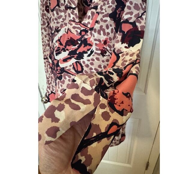 NWOT Tory Burch Silk Cheetah Print Tunic Blouse 8 - Picture 7 of 10